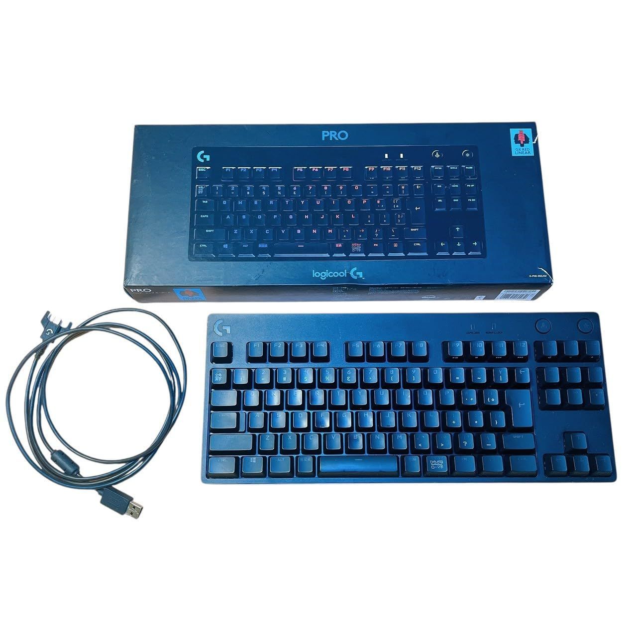 Logicool G PRO ゲーミングキーボード G-PKB-002LNd テンキーレス リニア 赤軸 静かなタイピング GXスイッチ 有線 ゲーミング ○1556