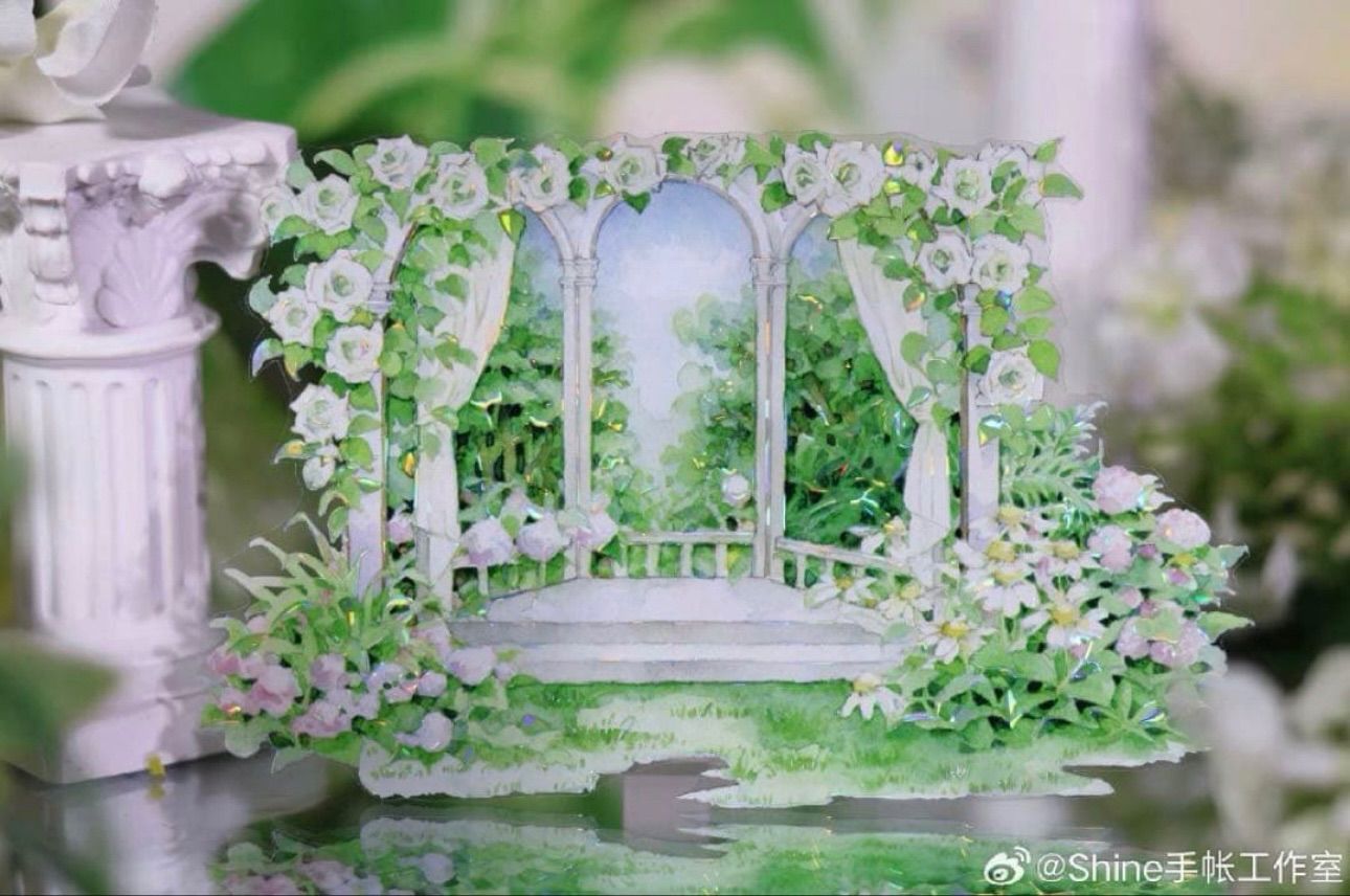 贝壳光 7cm×10m 芳菲漫舞 海外マスキングテープ 海外マステ 庭 - メルカリ