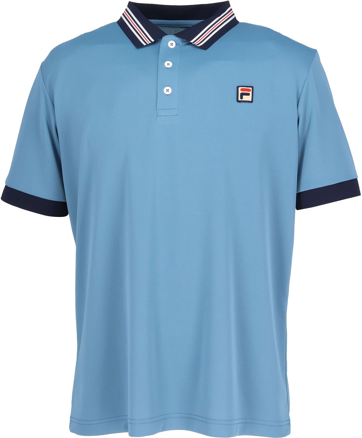 フィラ FILA テニス ポロシャツ メンズ 男性 大人 半袖 Tシャツ トップス ウェア ロゴ ワンポイント ヘリテージストライプ 部活動 クラブ サークル スクール 練習 試合 大会 EM 0263 01 Z ホワイト