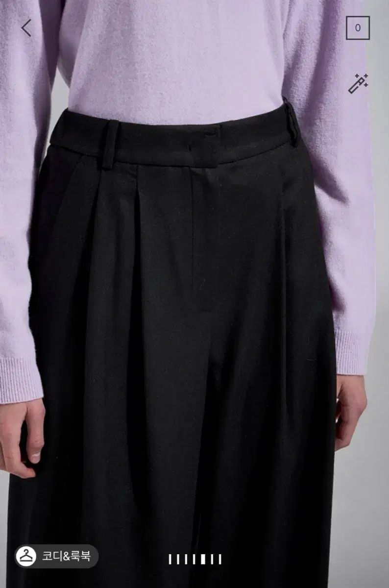 SYSTEM カシミア ワイド パンツ ブラック 55 The HANDSOME