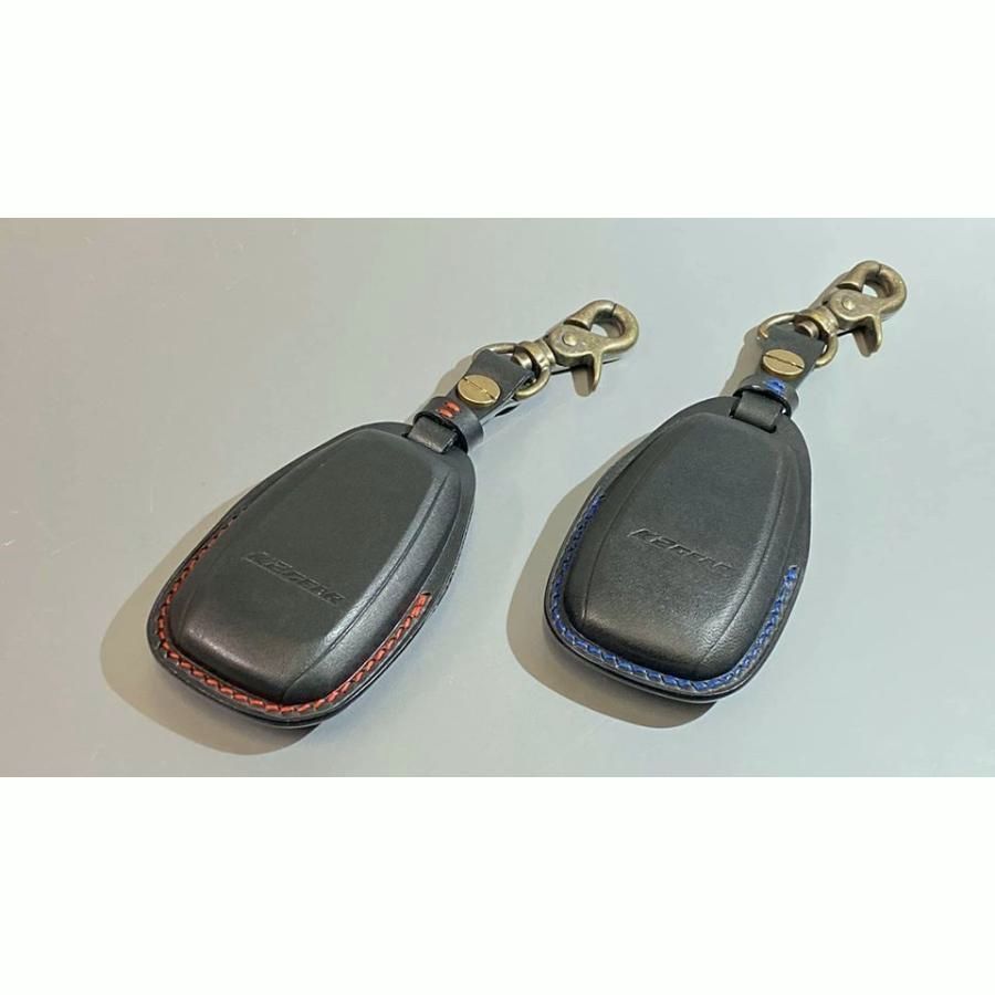 送料無料 K2GEAR 最 本革スマートキーケース ブルーステッチ レヴォーグ WRX レガシィ BRZ フォレスター インプレッサ等 BRIGHTFACE_UK