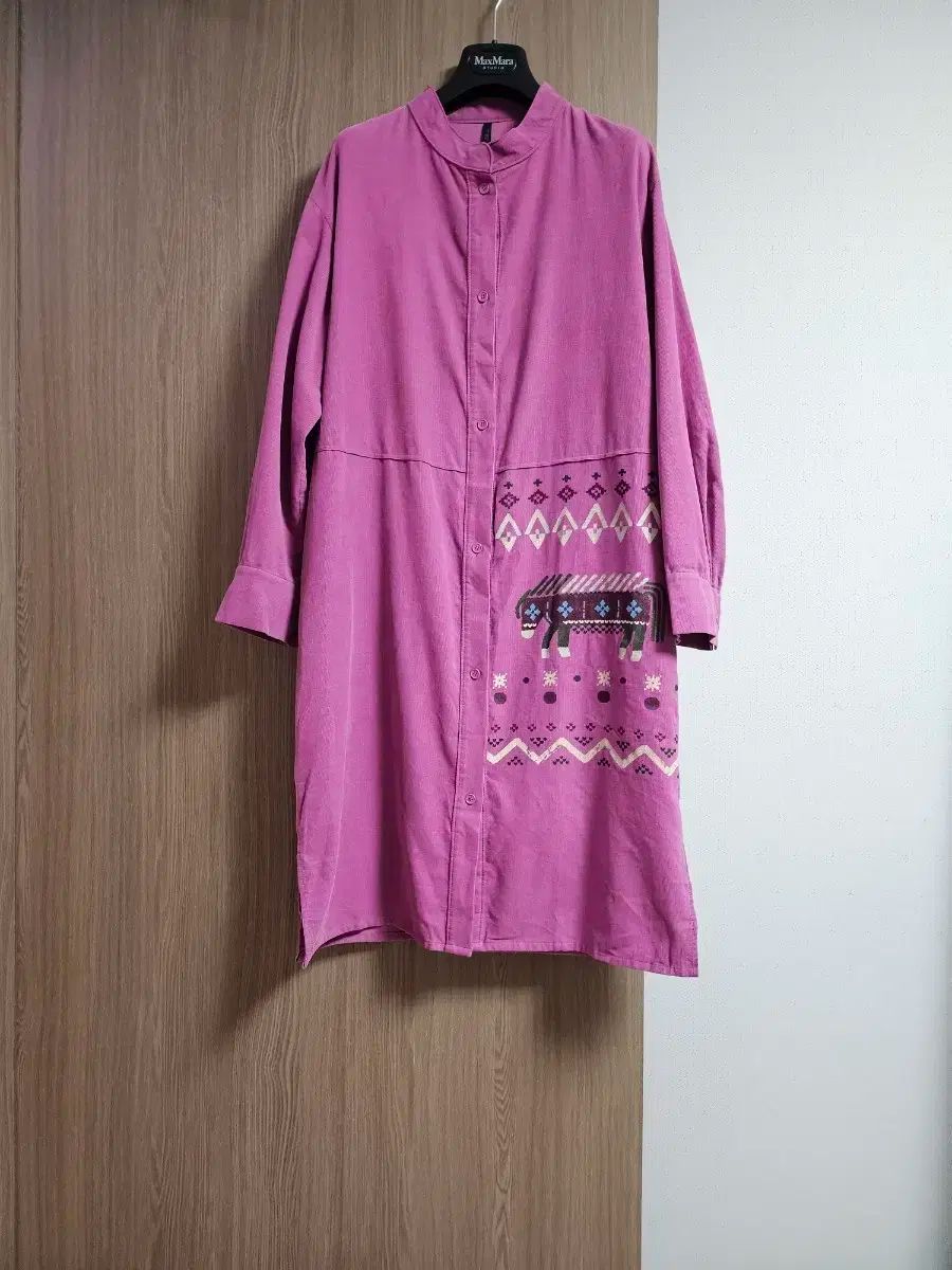 BENETTON ベネトン ビビッド コーデュロイ ブラウス ロング丈