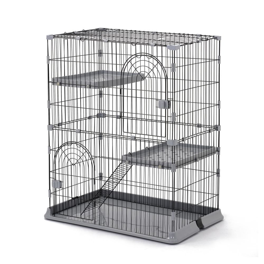 おしゃれ 猫 ケージ キャットケージ 2段 猫ゲージ おしゃれ キャットハウス ネコ ハウス 多段 留守番 保護 脱走防止 多頭飼いペットケージ グリーン グレー ピンク ホワイト