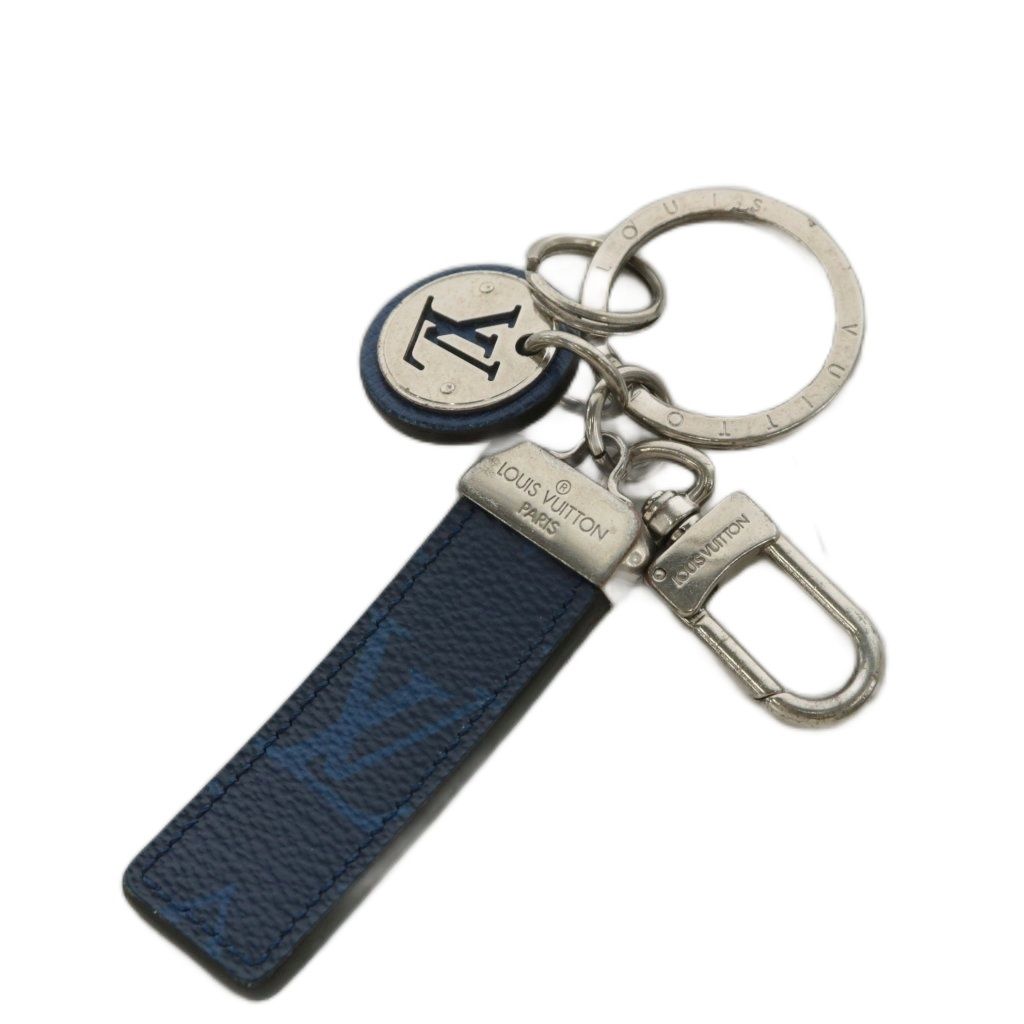 ルイヴィトン LOUIS VUITTON タイガラマ ポルトクレ ネオLVクラブ キーリング シルバー色 青 ブルー M69324 AN31