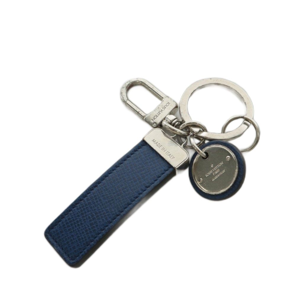 ルイヴィトン LOUIS VUITTON タイガラマ ポルトクレ ネオLVクラブ キーリング シルバー色 青 ブルー M69324 |AN31