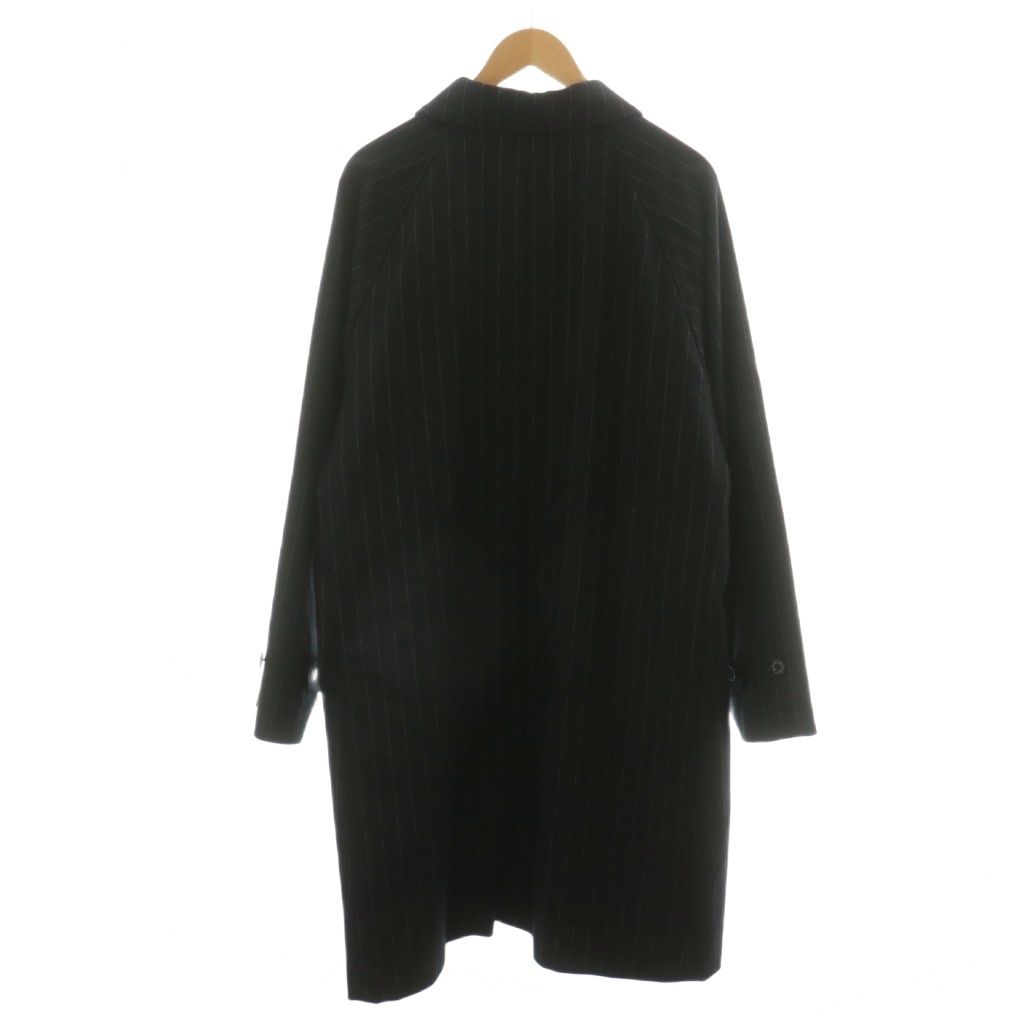 マッキントッシュ MACKINTOSH ストライプコート ステンカラーコート ロング丈 ウール アウター 40 紺 ネイビー G242MO1168FLAKT |AN29 AA