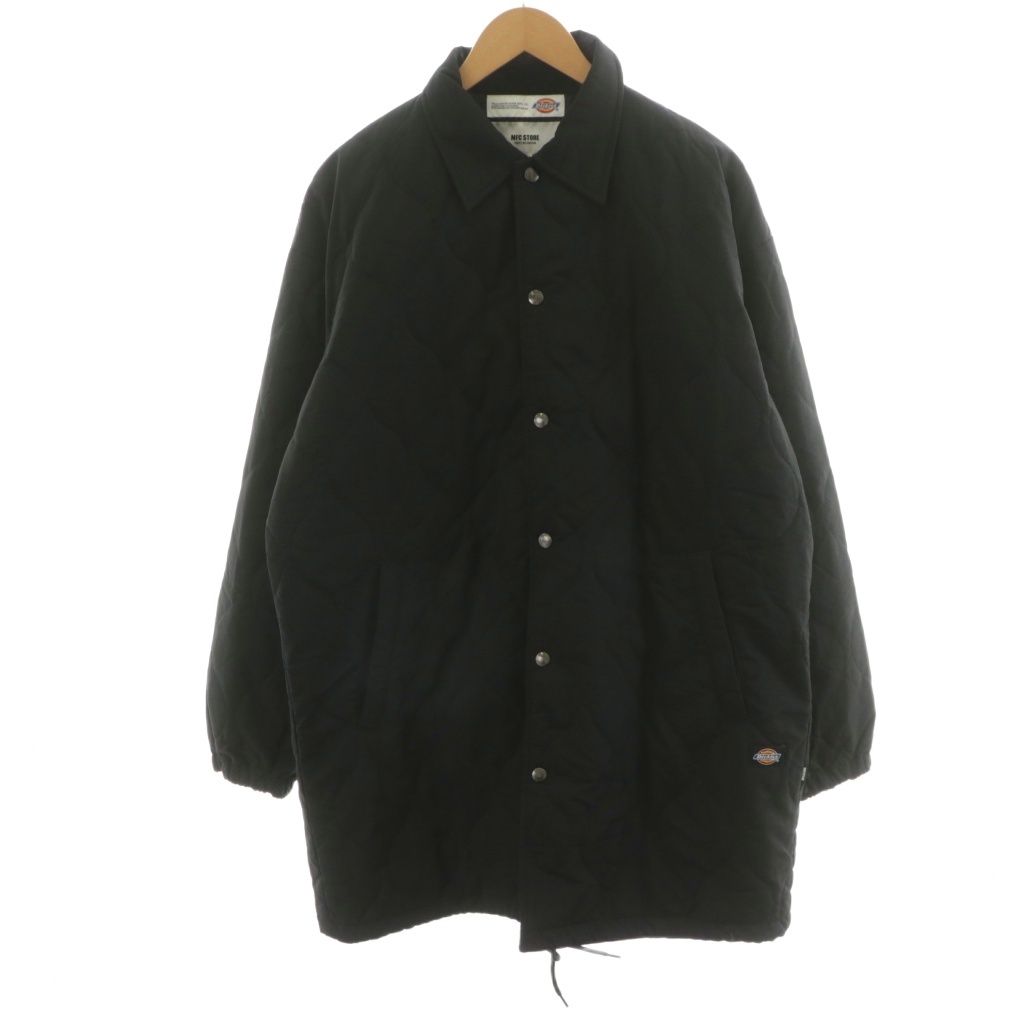ディッキーズ Dickies × エムエフシーストア MFC STORE キルティングジャケット 中綿コーチジャケット ロゴ ナイロン アウター L 黒 ブラック mfc22s-tp-0150 AN11 AA