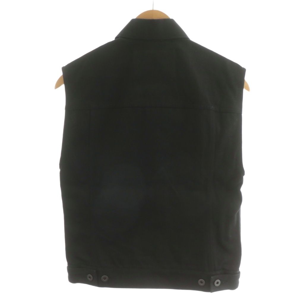 ダークシャドウ DRKSHDW Sleeveless Trucker Jacket Japanese Denim デニムベスト XS 黒 ブラック DL01E6798 |AN20 AA