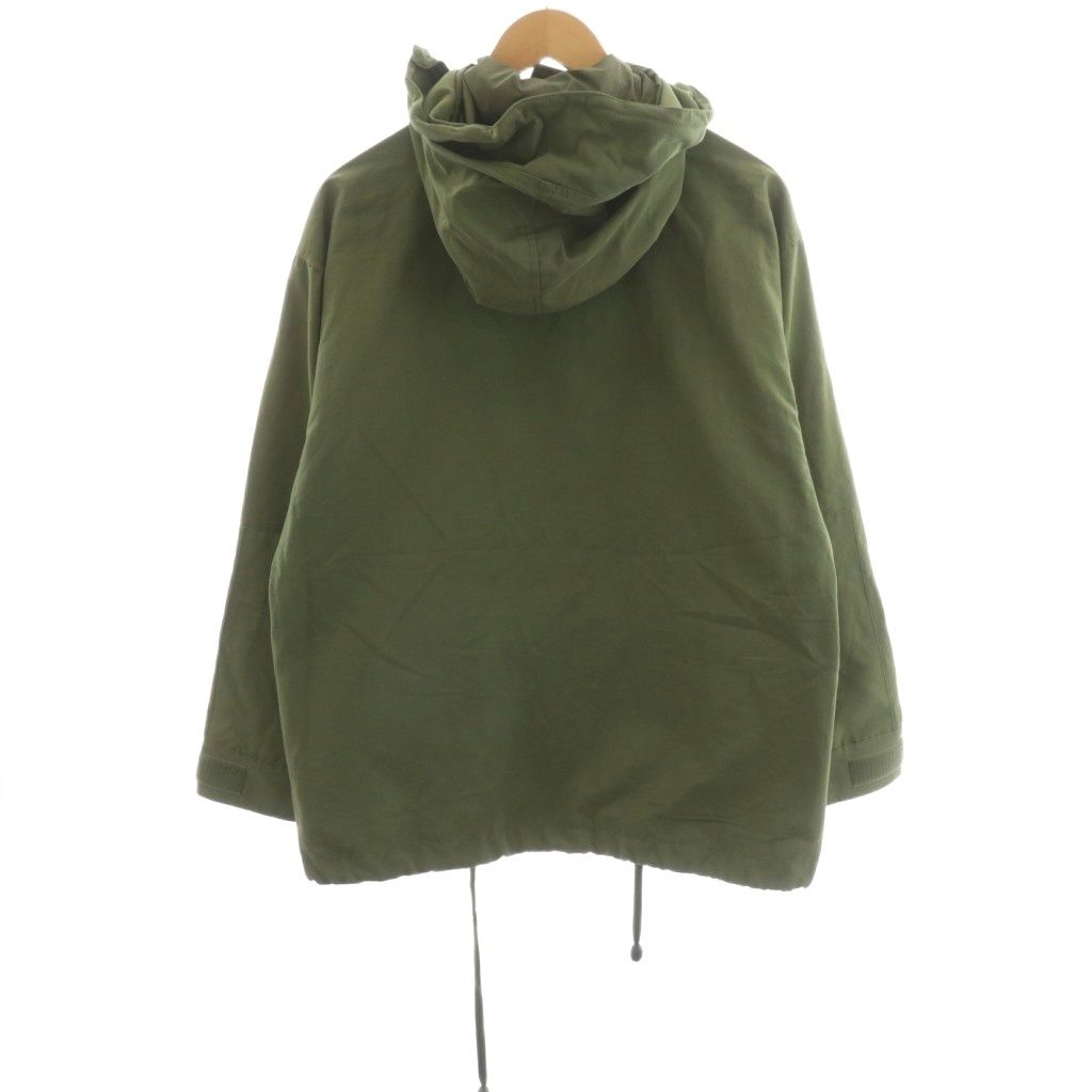 ダブルタップス WTAPS PARASMOCK ミリタリージャケット ロゴ フード コットン S カーキ 162GWDT-JKM02 |AN45 AA