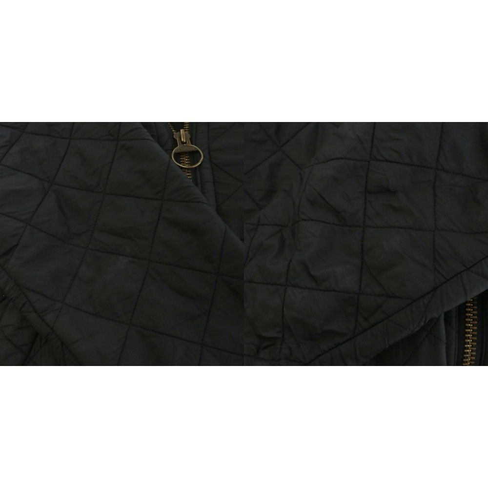 バブアー Barbour キルティングジャケット ロゴ ナイロン アウター XS 黒 ブラック 06AW51 |AN44 AA KANDAIZUMI_COM