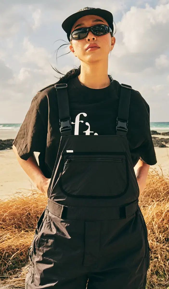 オーバーオール ブラック