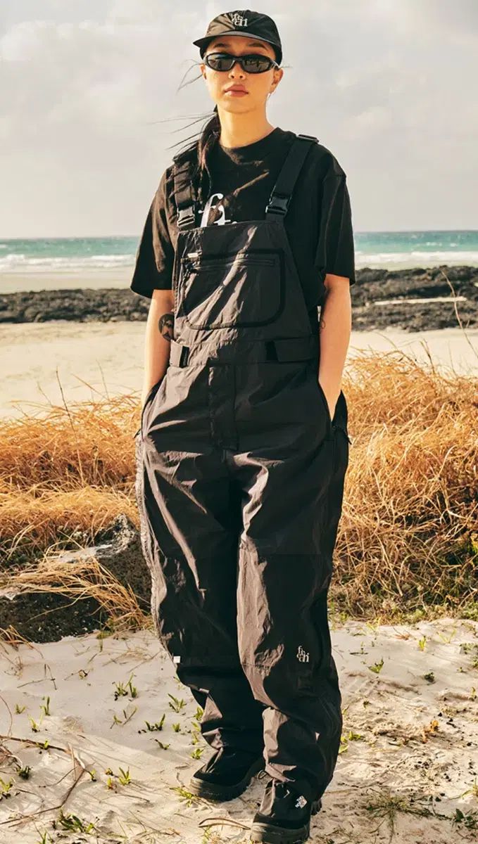 パッチサンデー fetch SUNDAY PERTEX オーバーオール ブラック オーバーオール つなぎ パンツ