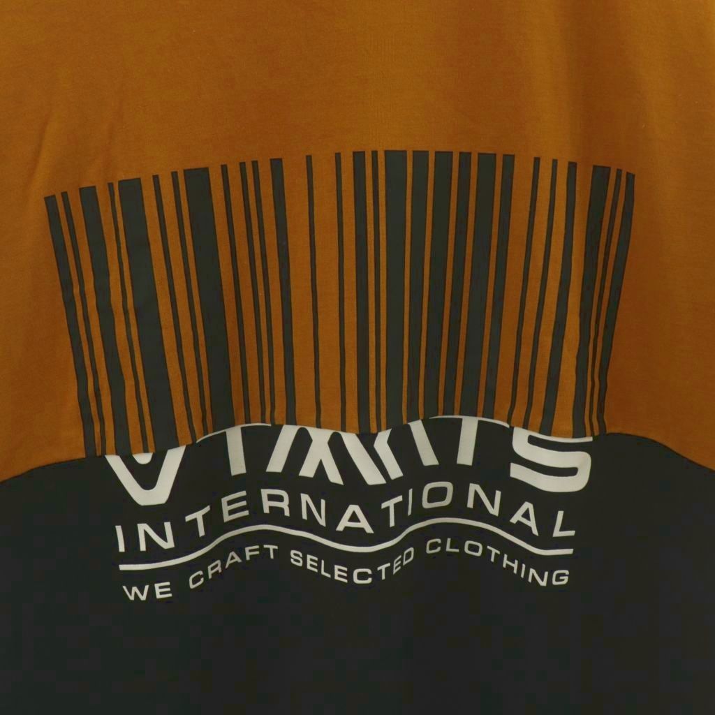 【中古】ヴェトモン VETEMENT VTMNTS Tシャツ カットソー 半袖 ロゴ バーコード 切替 L 黄 イエロー 黒 ヴェトモン VETEMENT VTMNTS Tシャツ カットソー 半袖 ロゴ バーコード