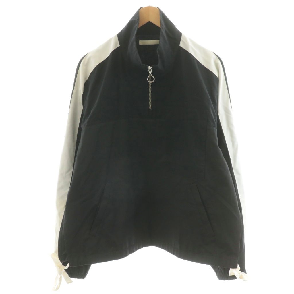 アーネイ ANEI ナイロンジャケット ハーフジップ 3 黒 ブラック 白 ホワイト AN0191S1308F802 |AN42 AA