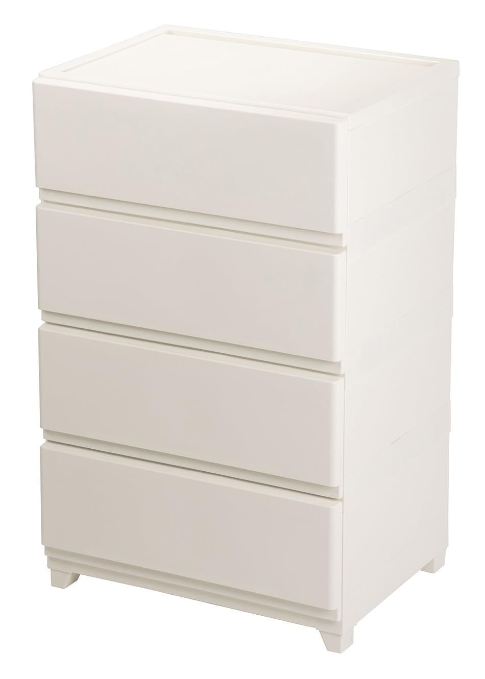 商品 JEJアステージ JEJ Astage 収納チェスト 壁付デコニーシーヴォ ワイド 4段 ホワイト 日本製 W 54 xD 41.7 xH 86.1 cm