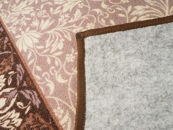 タフトプリント廊下敷き 約67×700cm 手洗いOK 滑りにくい加工 エレガンス ブラウン MARWIL-DEMENAGEMENTS_CH