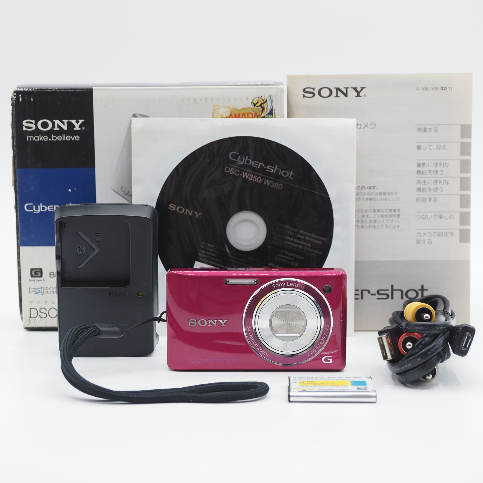 SONY デジタルカメラ W380 レッド Cyber-Shot 上品 2888