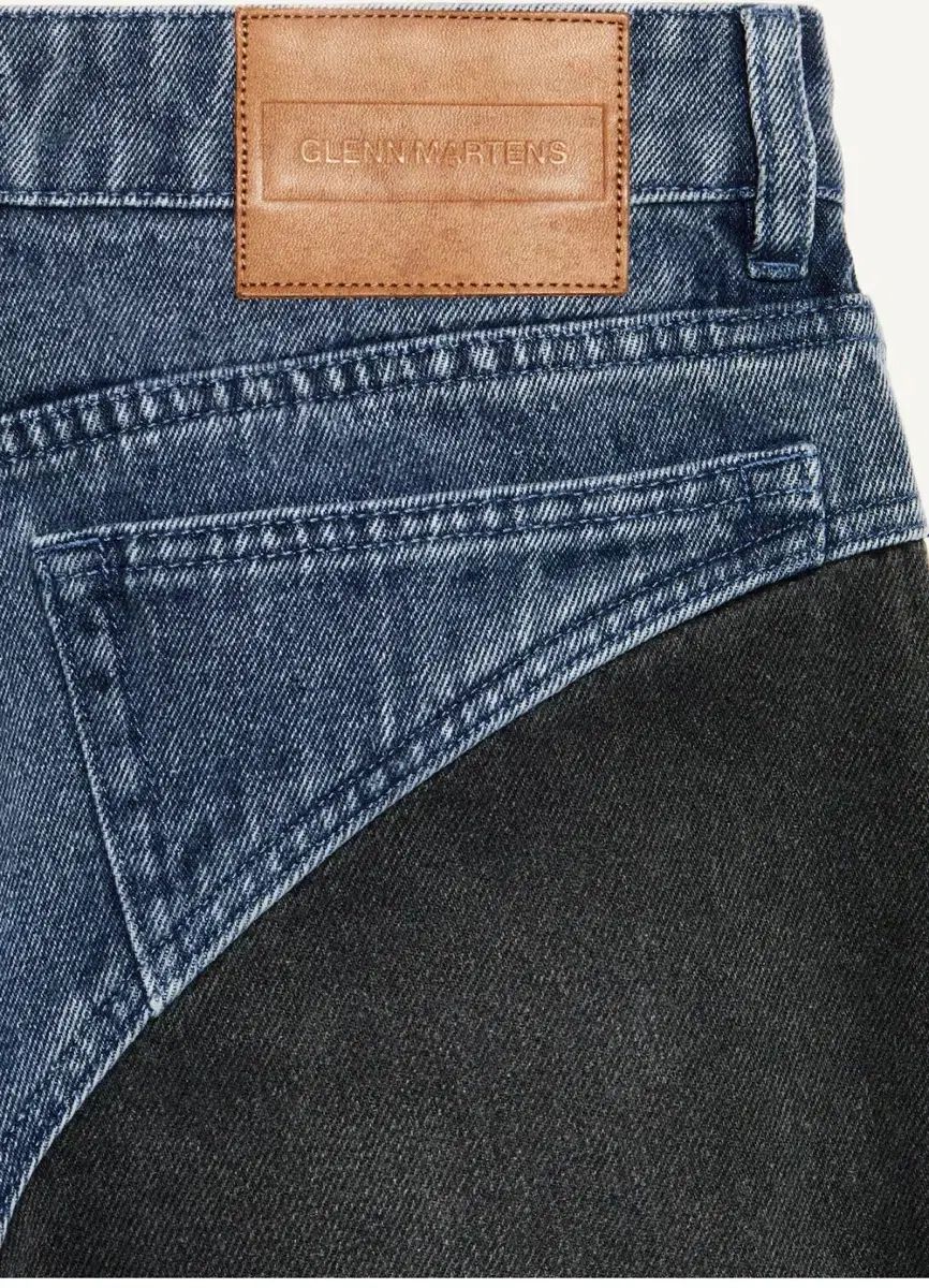 H-M グレンマーティン ツートン ストレートパンツ