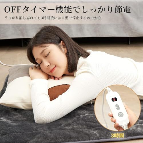 電気カーペット 1畳 180×80cm ダニ退治機能 電気毛布 敷き シングル 6段階温度調節-タイマー機能付き 丸洗い可 ホットカーペット兼用可 頭寒足熱配線 PSE認証済みp MARWIL-DEMENAGEMENTS_CH