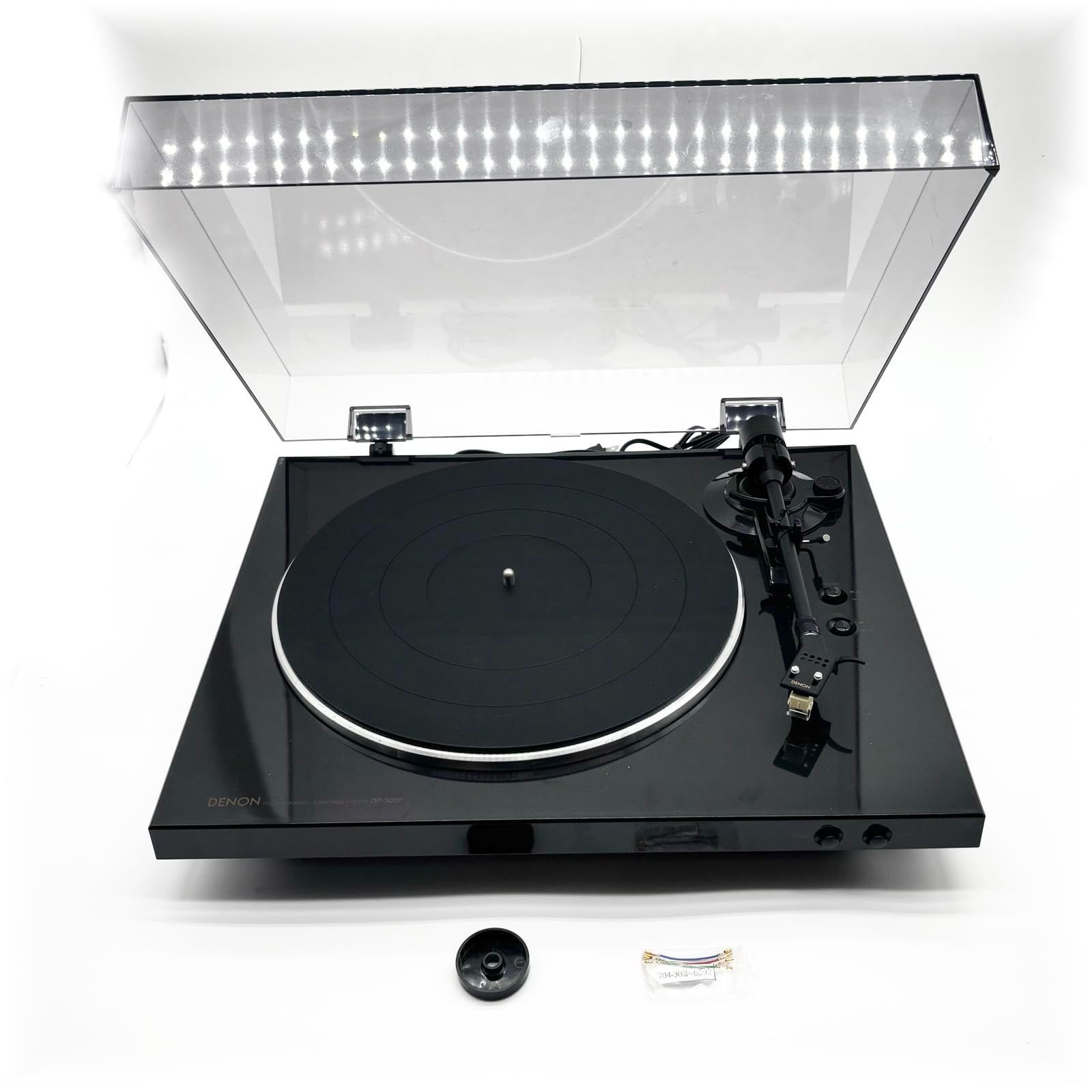 デノン Denon DP-300F アナログ レコードプレーヤー フォノイコライザー付 フルオート カートリッジ付属 ブラック DP-300FK 1598