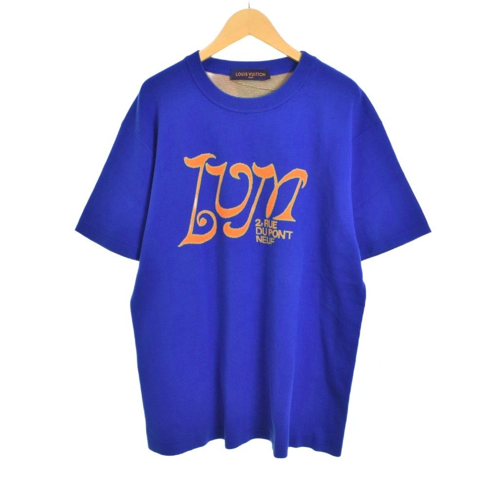 【中古】ルイヴィトン LOUIS VUITTON 21SS LVMインターシャ ニット セーター 半袖 M 青 ブルー RM211M ZLW HKN15W ルイヴィトン LOUIS VUITTON 21SS LVMインターシャ ニット セーター