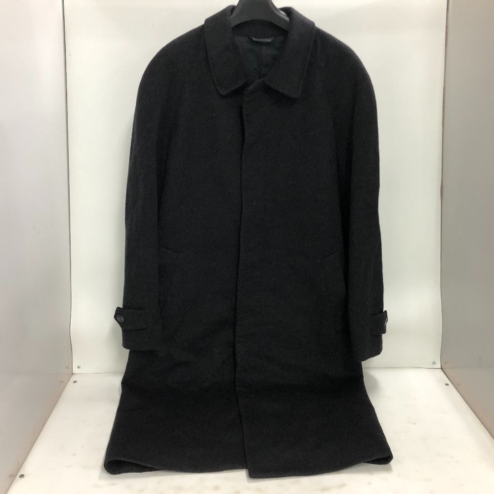 02w20260 R-D Marini Lanificio Del Casentino ブラック M イタリア製 メンズ ステンカラーコート カシミヤ 51503 品