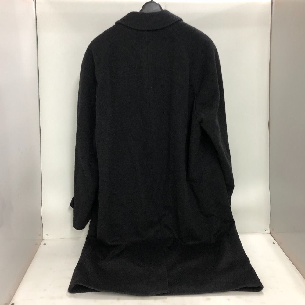 02w20260 R-D Marini Lanificio Del Casentino ブラック M イタリア製 メンズ ステンカラーコート カシミヤ 51503 品