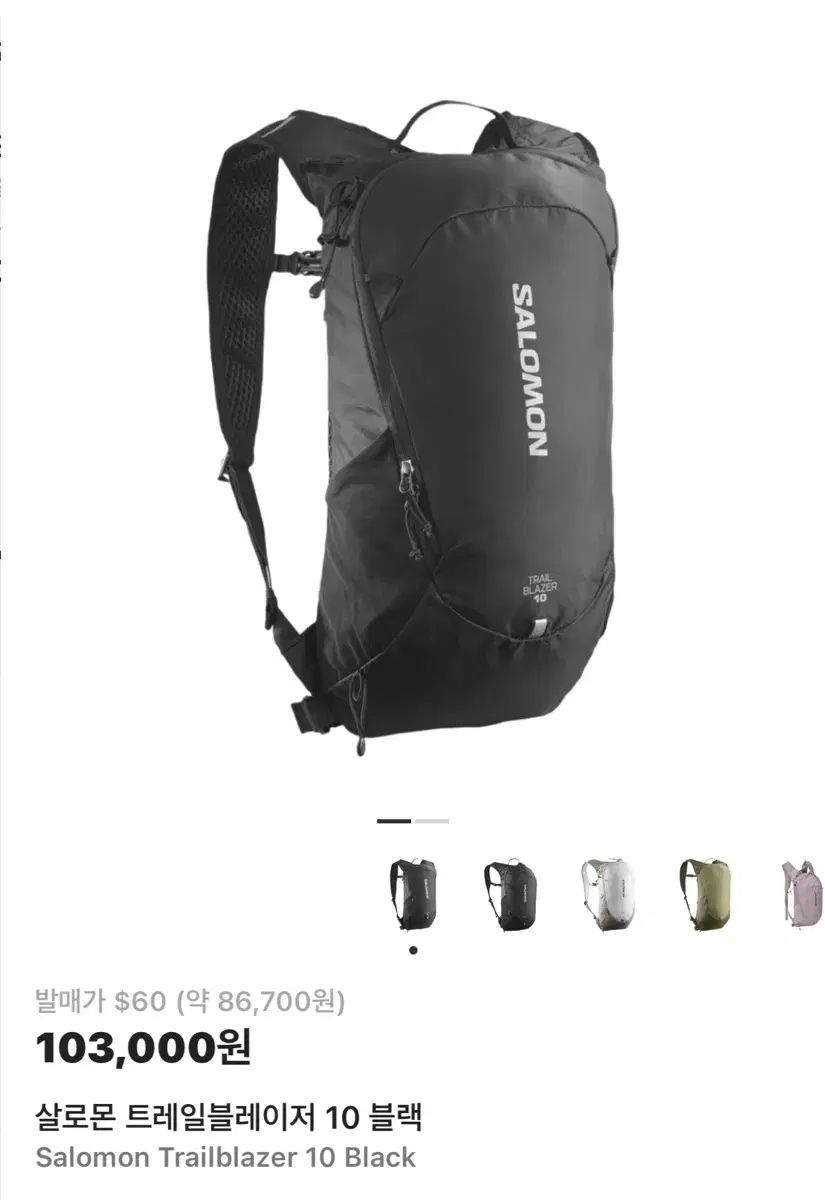 送料込み SALOMON サロモン トレイルブレーザー 10 black