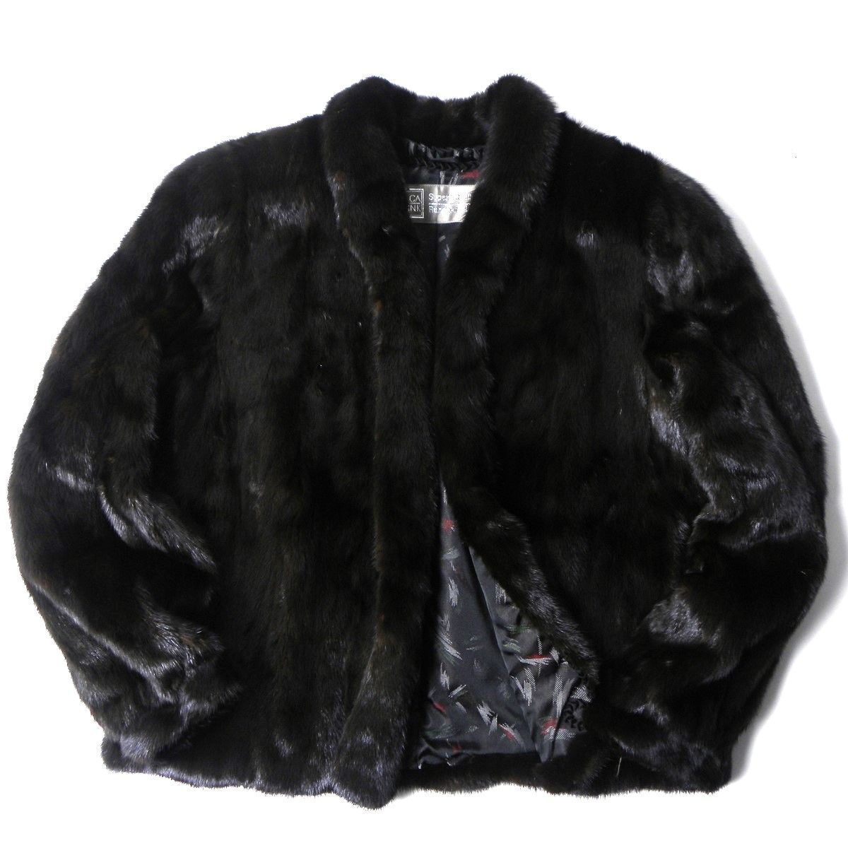 サガミンク SAGAMINK×Roberto Ricci 銀サガ ミンクコート ショート丈 毛皮 Superb Quality Ranched Mink Dブラウン 13号 レディース