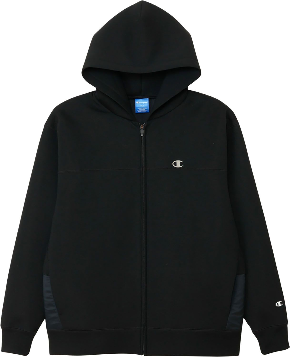 チャンピオン Champion TW 3 LS ZIP HOODED メンズ スウェットシャツ フーディー パーカー ジップ バスケ 通気性 ストレッチ 保温性 軽量 C CS 111 090 ブラック