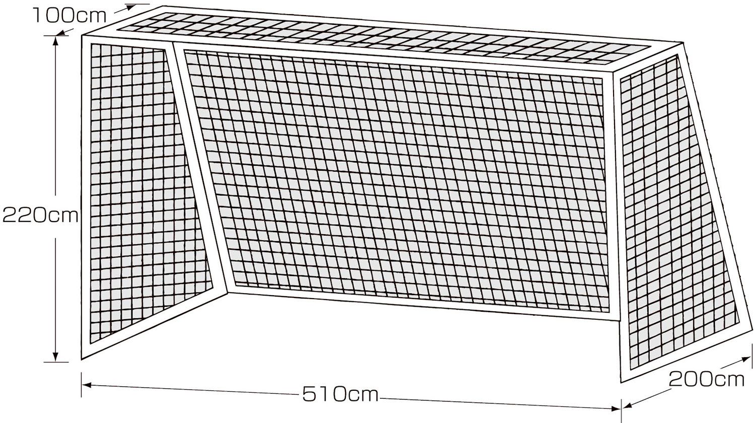 カネヤ KANEYA サッカー ジュニアサッカーネット亀甲 T K5200 白