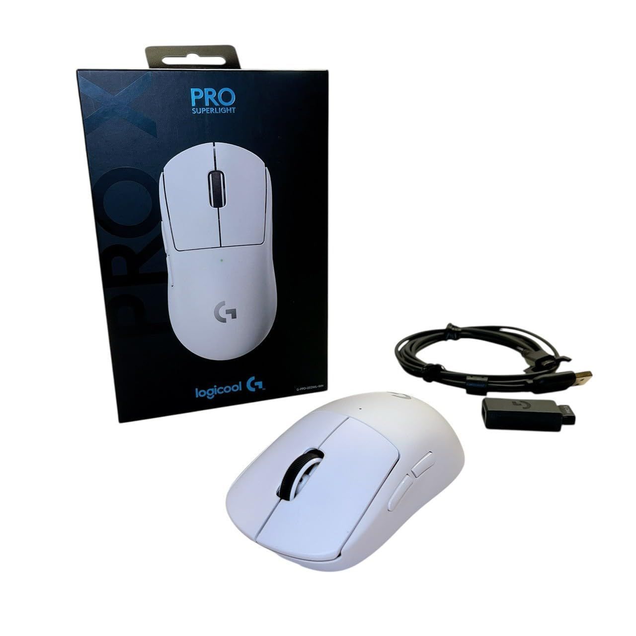 Logicool G PRO X SUPERLIGHT ワイヤレス ゲーミングマウス G-PPD-003WL-WH 軽量 63g未満 LIGHTSPEED HERO 25Kセンサー POWERPLAY ○1641