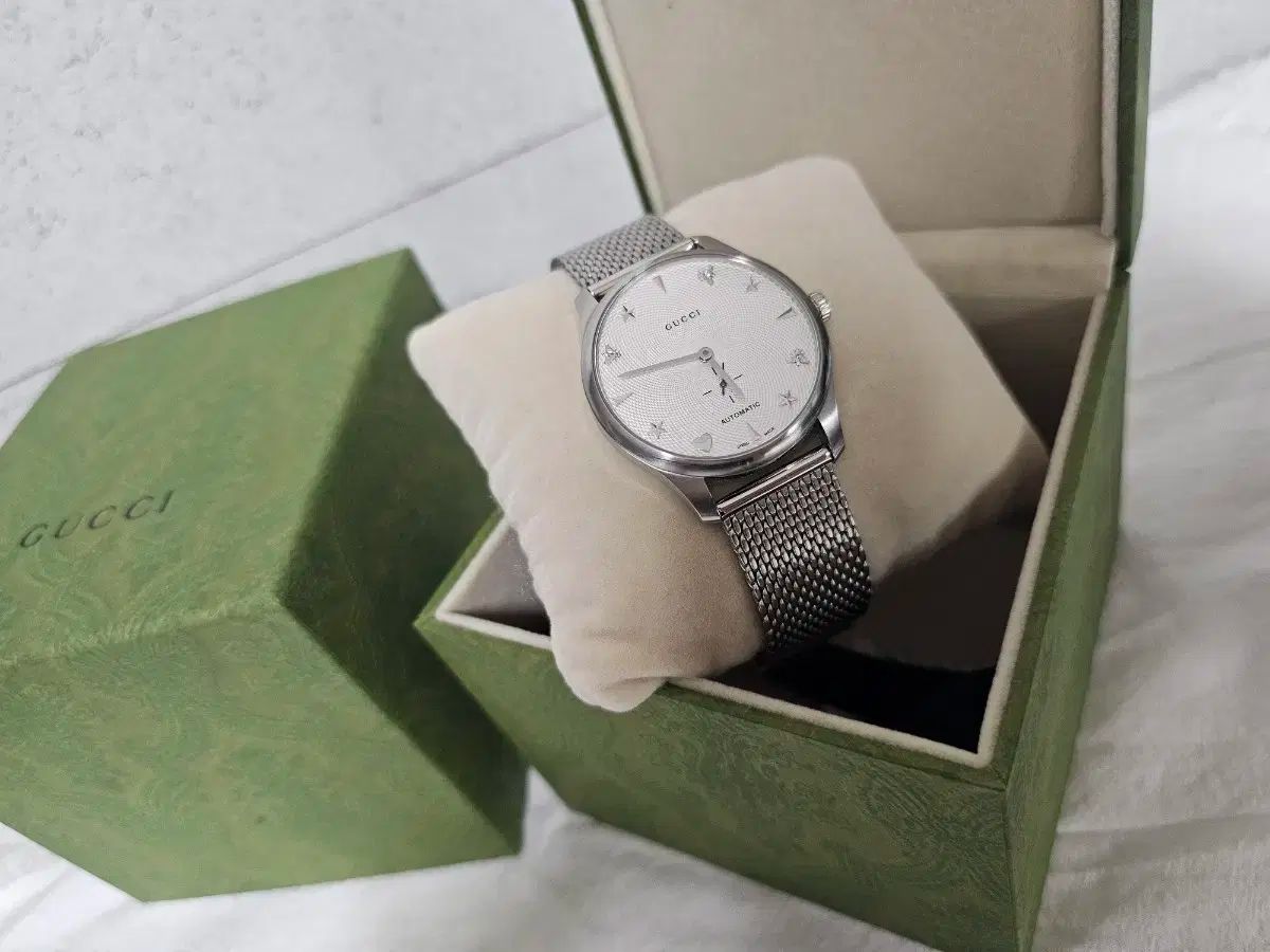  グッチ G タイムレス オートマティック メッシュ時計 自動巻き時計 腕時計(アナログ)