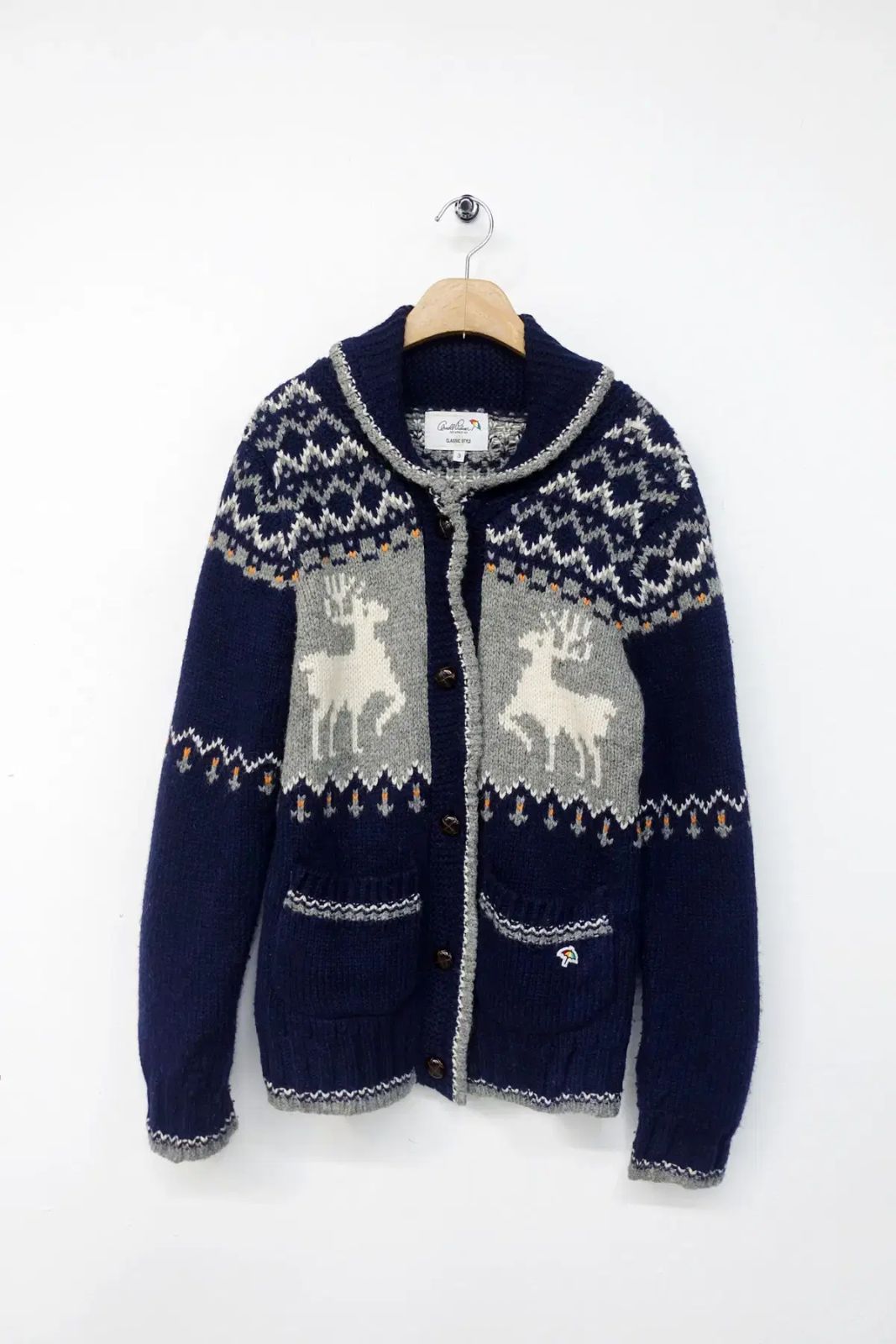 麻カーディガン