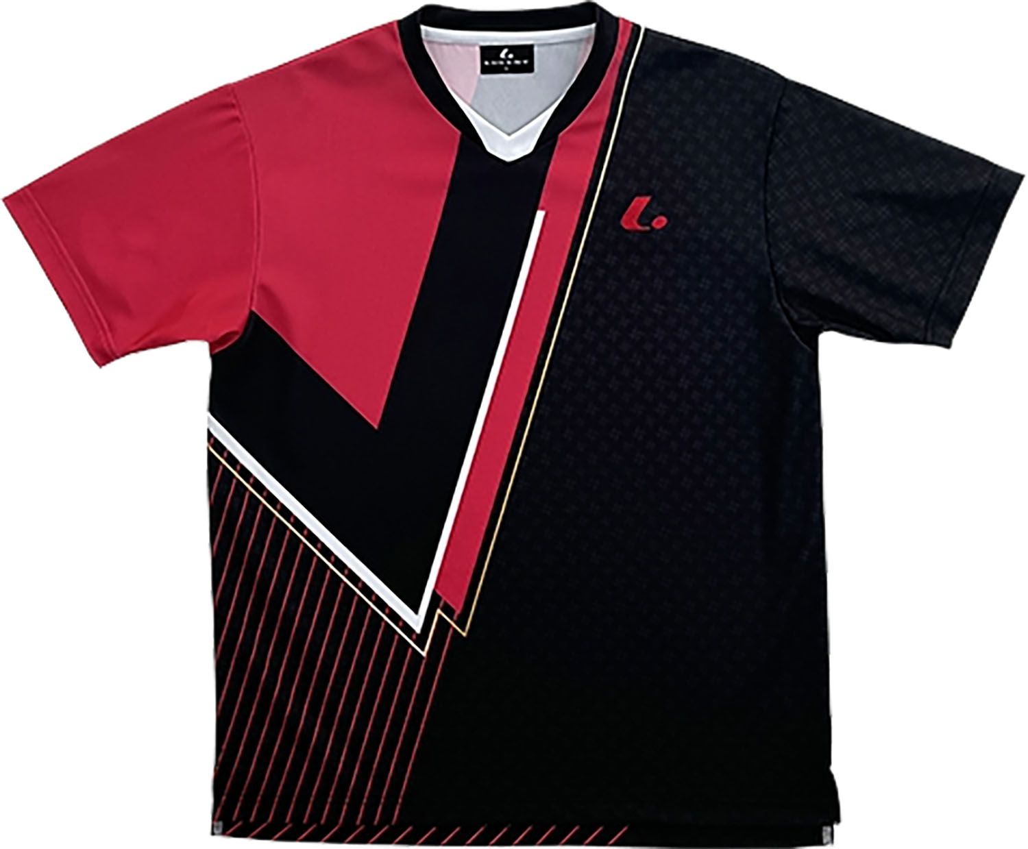 ルーセント LUCENT テニス UNI ゲームシャツ 襟なし XLH 3621 レッド