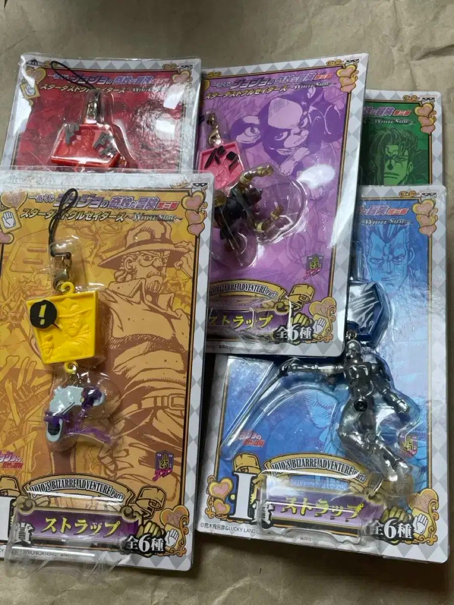 ジョジョ 一番くじ I賞 ストラップキーホルダー 花京院 アヴドゥル イギー ポルナレフ ジョセフ フィギュア