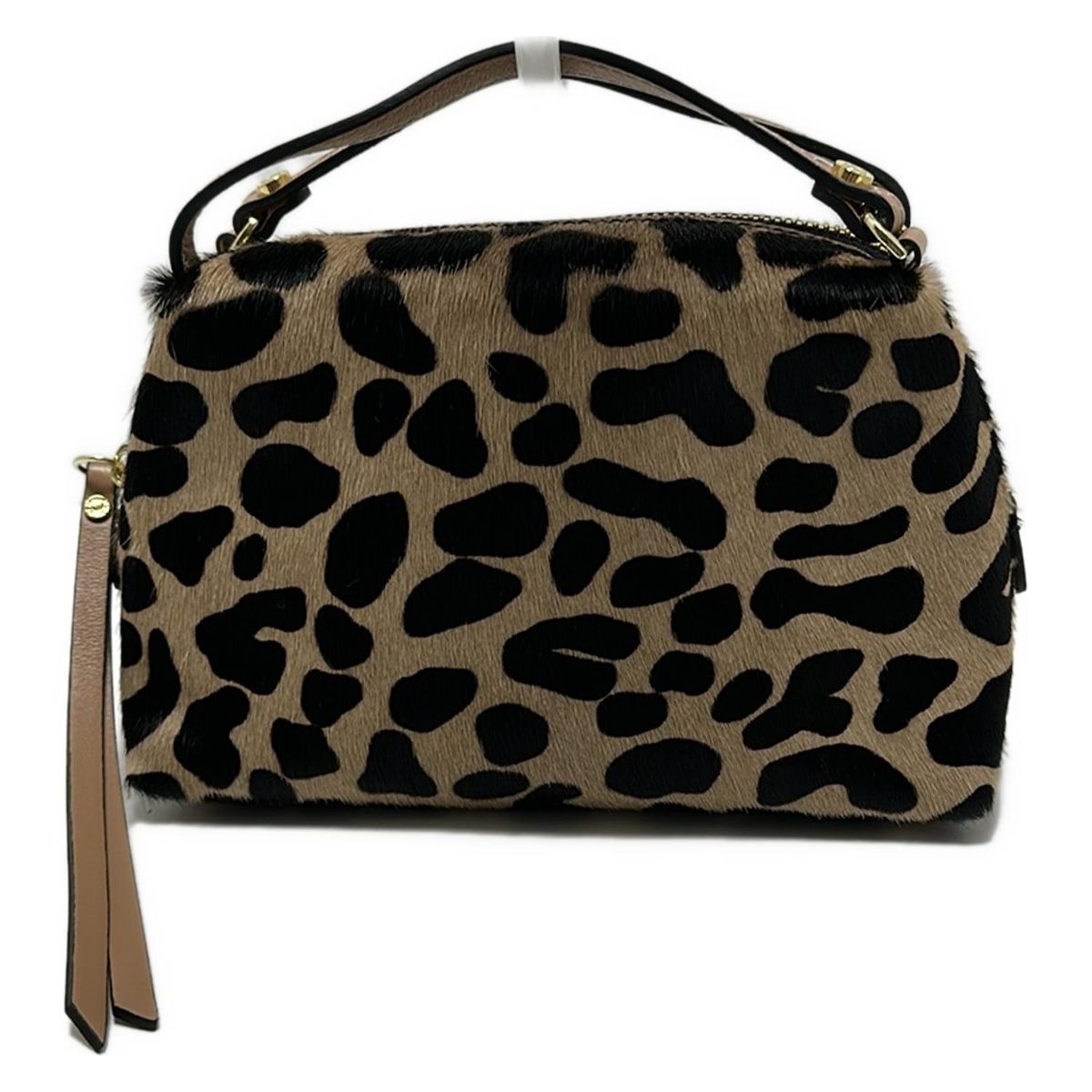 GIANNICHIARINI ジャンニキャリーニ|ジャンニキアリーニ ハンドバッグ - ベージュ×黒 豹柄 レザー