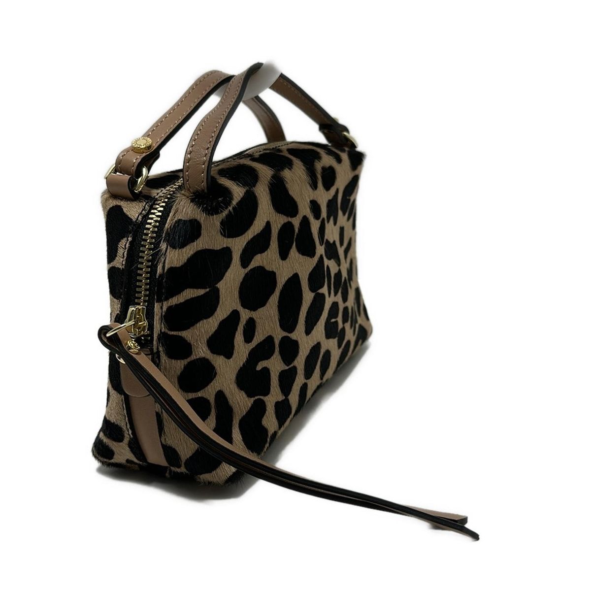 GIANNICHIARINI ジャンニキャリーニ|ジャンニキアリーニ ハンドバッグ - ベージュ×黒 豹柄 レザー