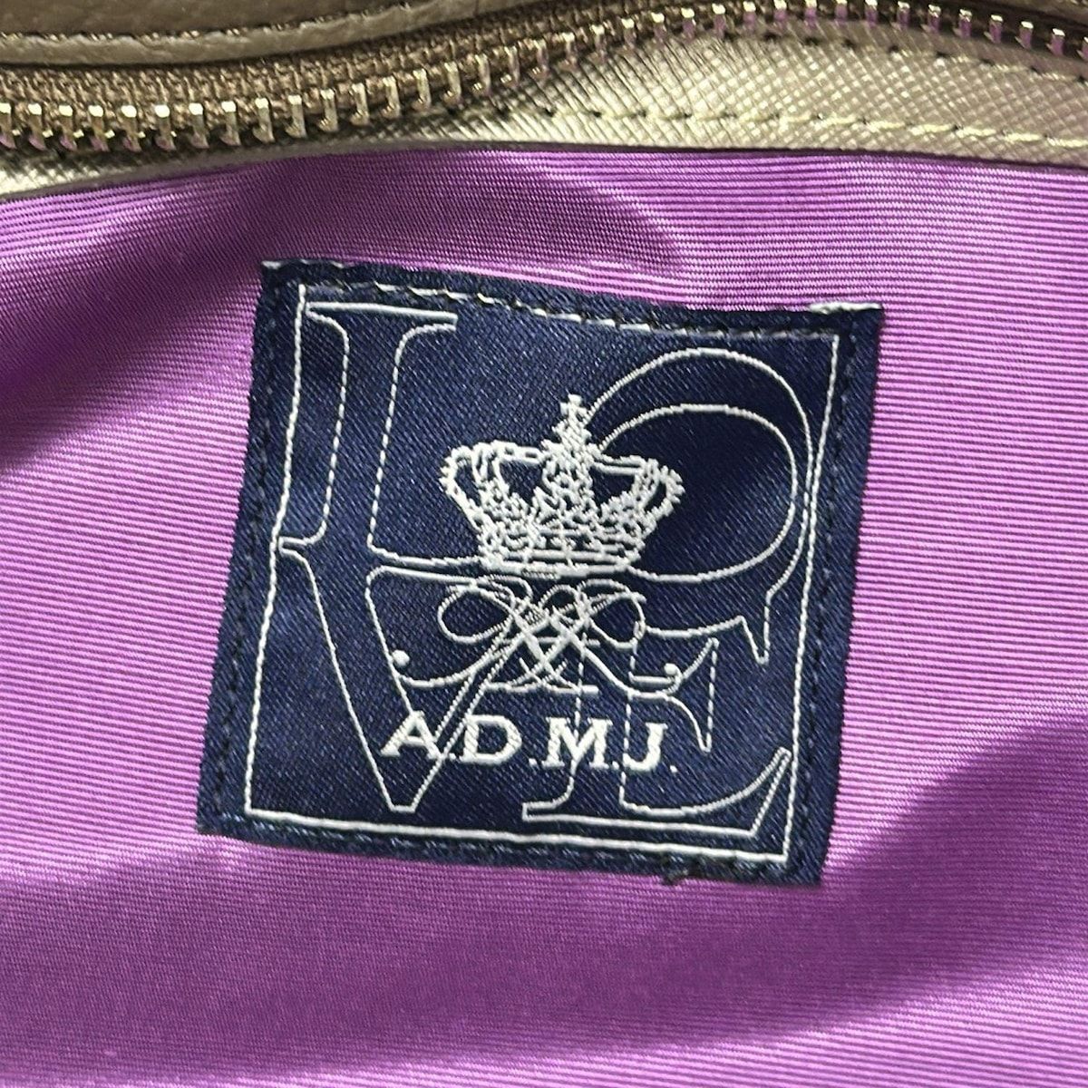 アクセソワ ドゥ マドモワゼル ハンドバッグ - ブラウン×ダークブラウン×マルチ スパンコール|刺繍 レザー DECORATOM_COM_BR