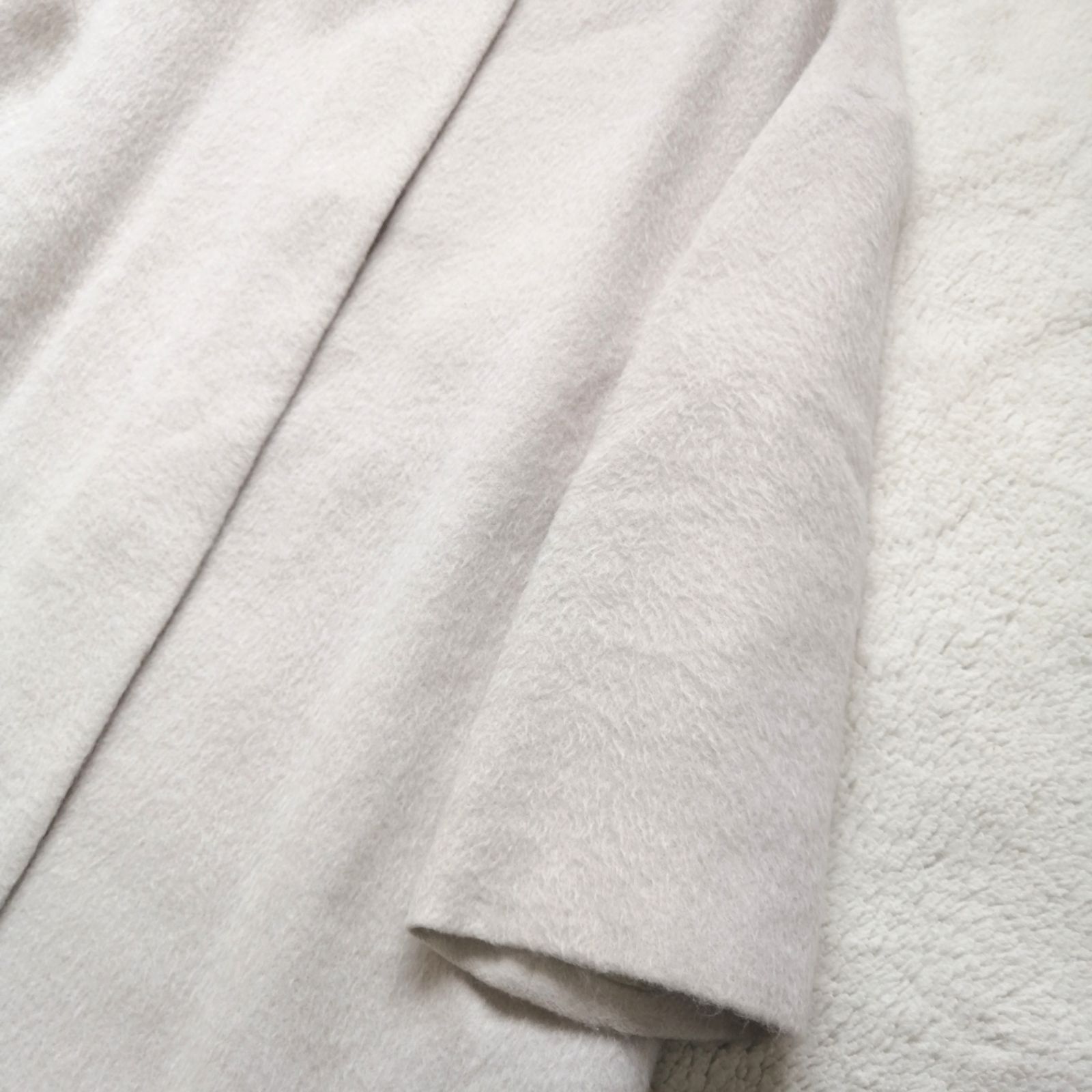 アドーア ロングコート スーリーアルパカシャギーコート ノーカラー