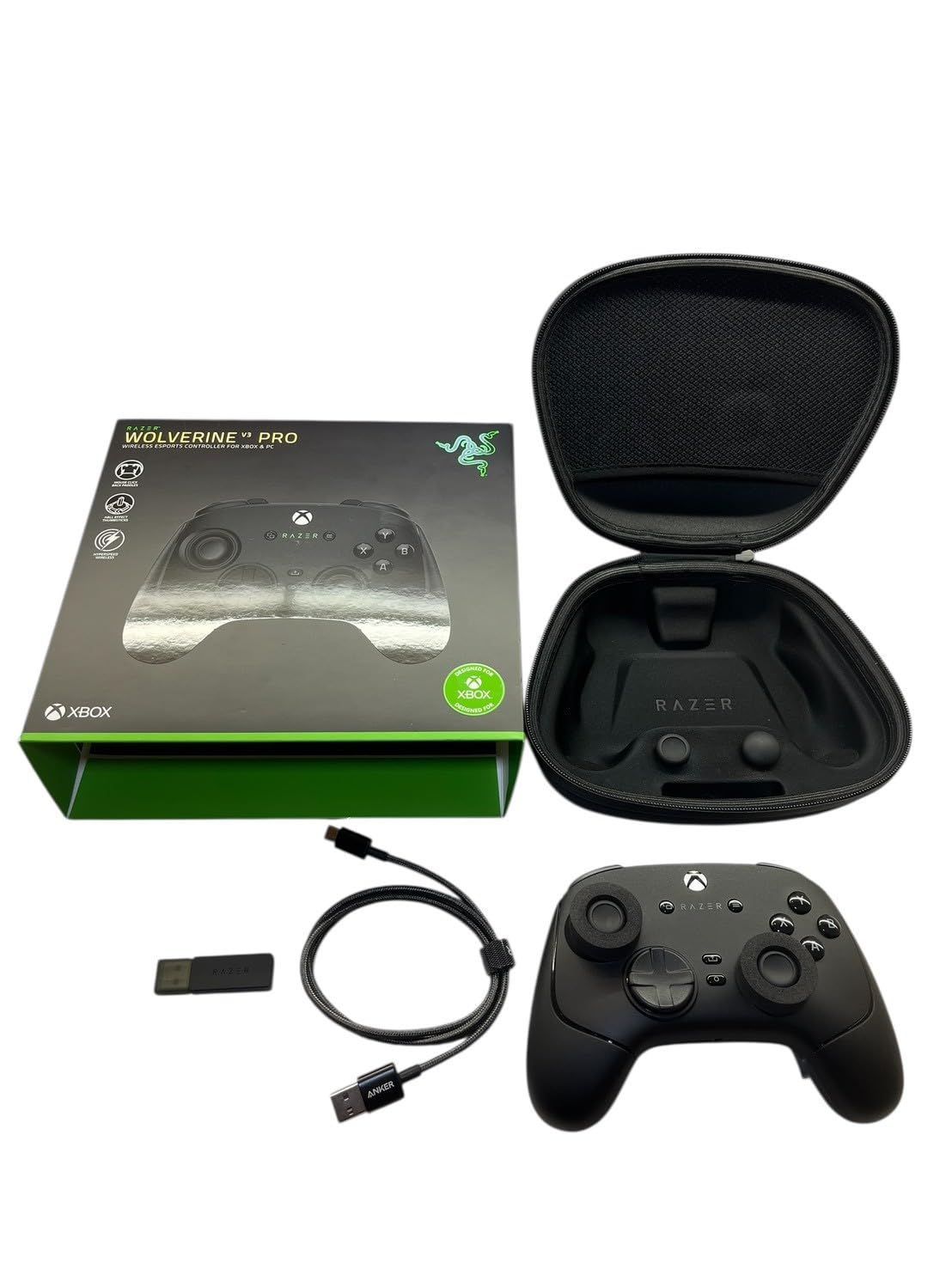 Razer レイザー Wolverine V3 Pro ワイヤレスコントローラー Xbox - PC対応 HyperSpeed Wireles 4つのマウスクリックバックパドル ○1596