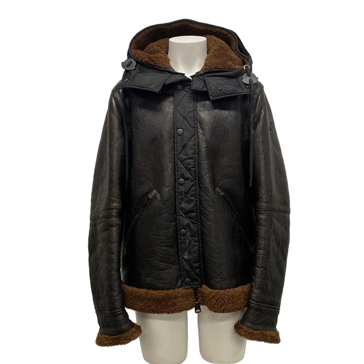 MONCLER モンクレール ダウンジャケット サイズ2 M メンズ ARMAND 40348-85-50992 黒×ブラウン 長袖|冬 ダウン