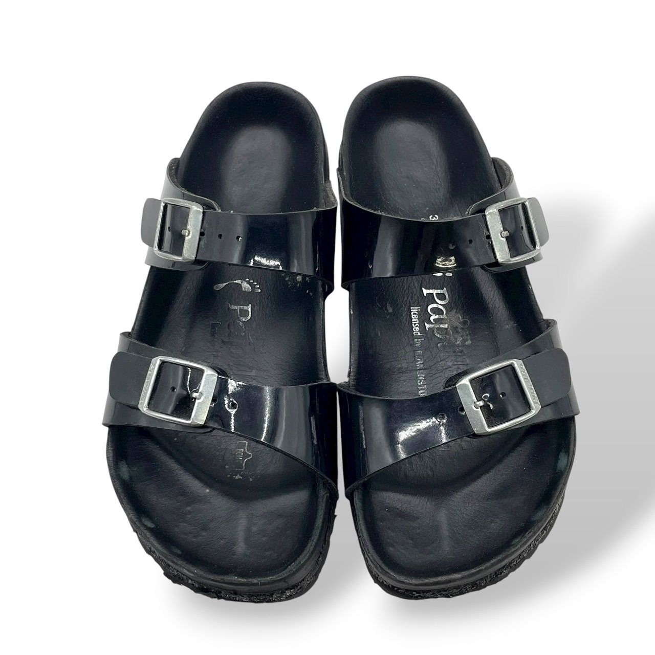 ビルケンシュトック ARIZONA サンダル エナメル 黒 ブラック 23 cm