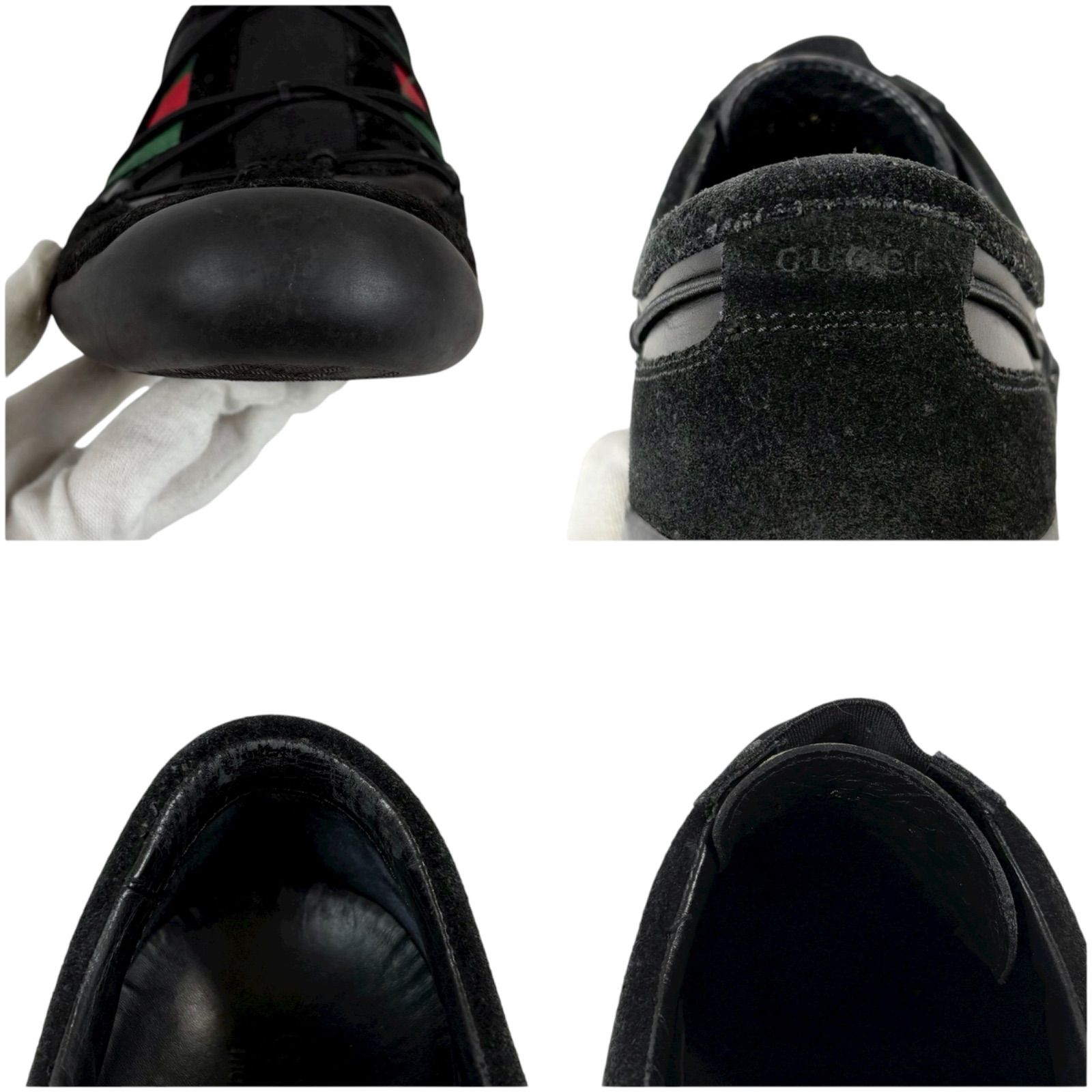 グッチ GUCCI シェリーライン ローカットスニーカー ブラック 黒