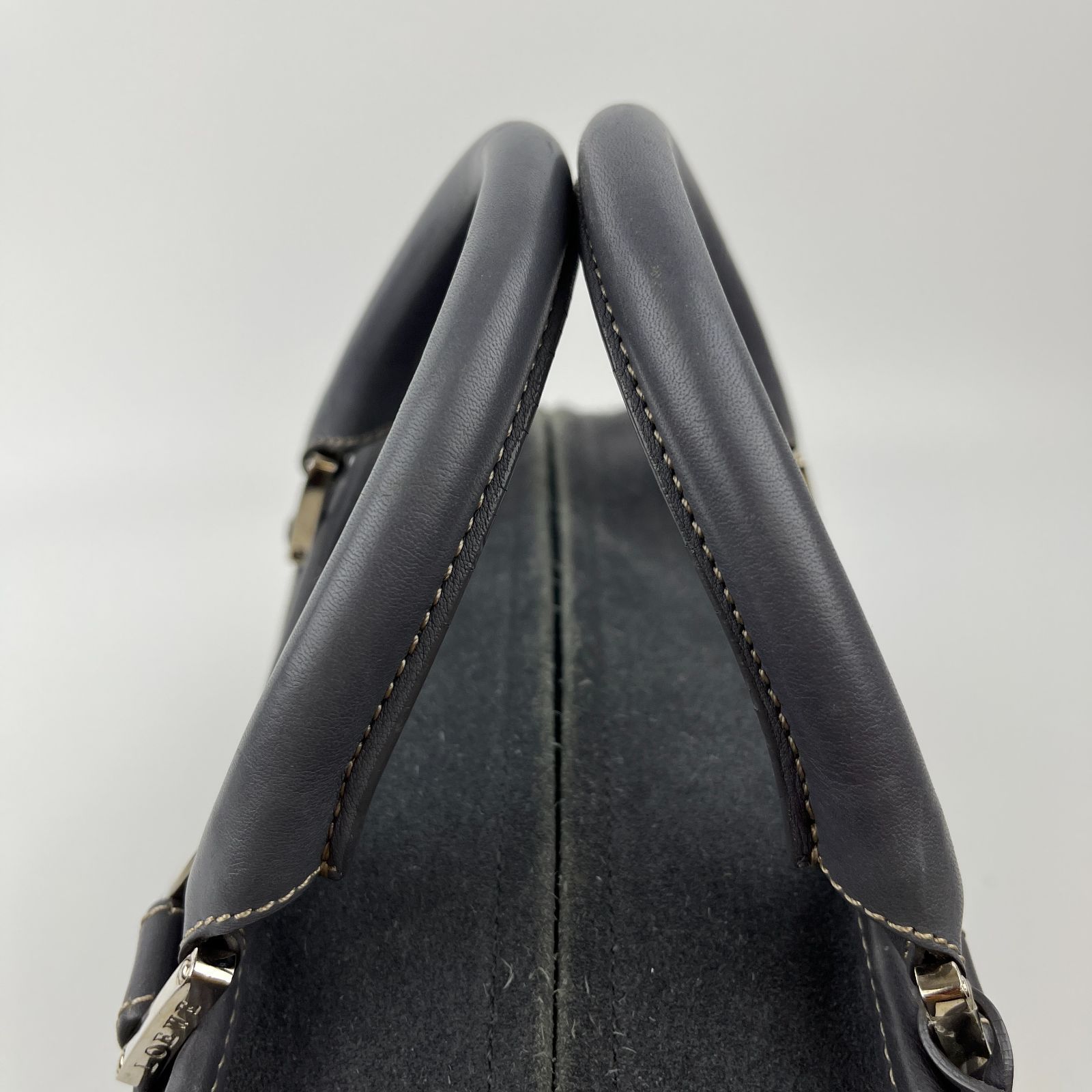 中古】LOEWE ロエベ アナグラム アマソナ28 ハンドバッグ スエード