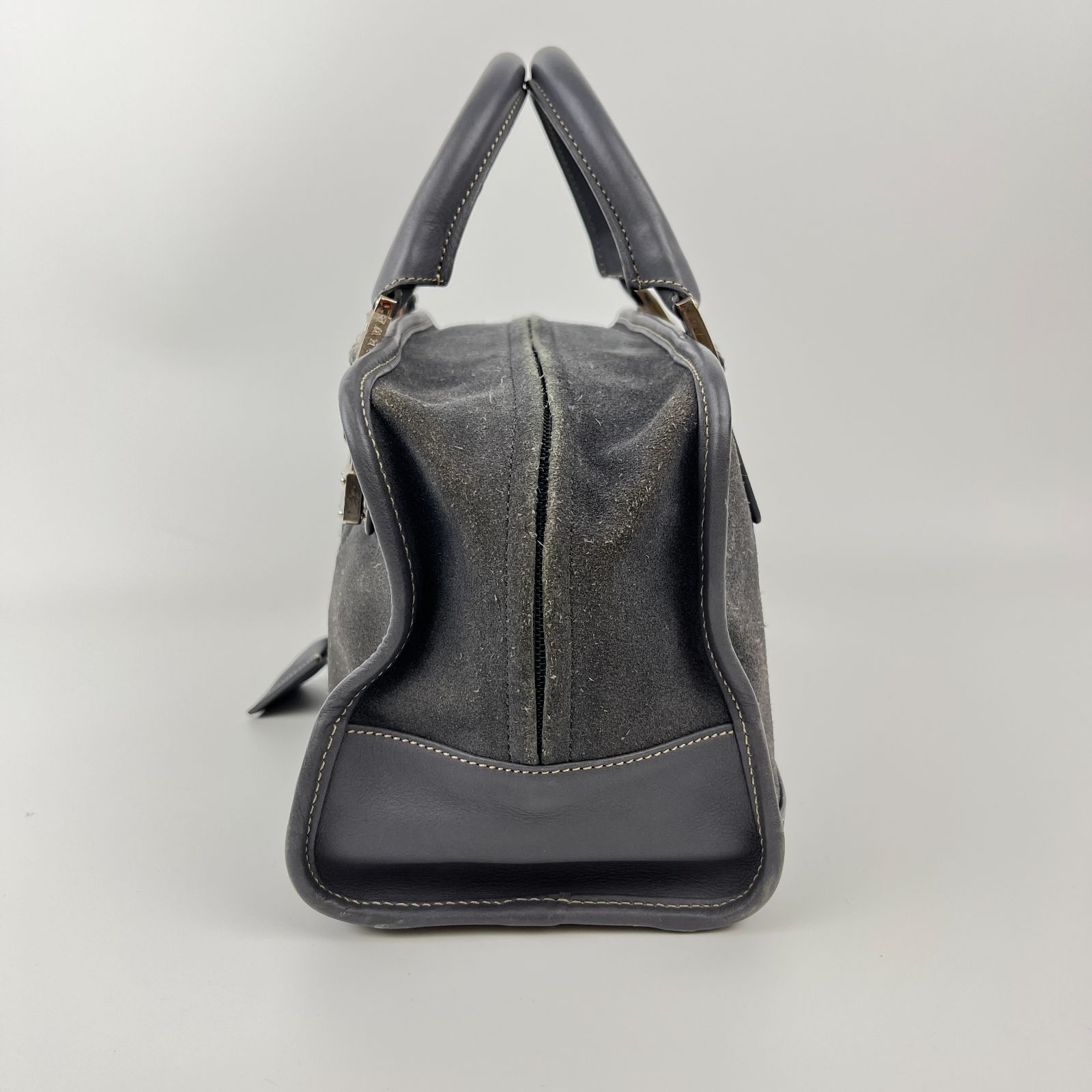 中古】LOEWE ロエベ アナグラム アマソナ28 ハンドバッグ スエード