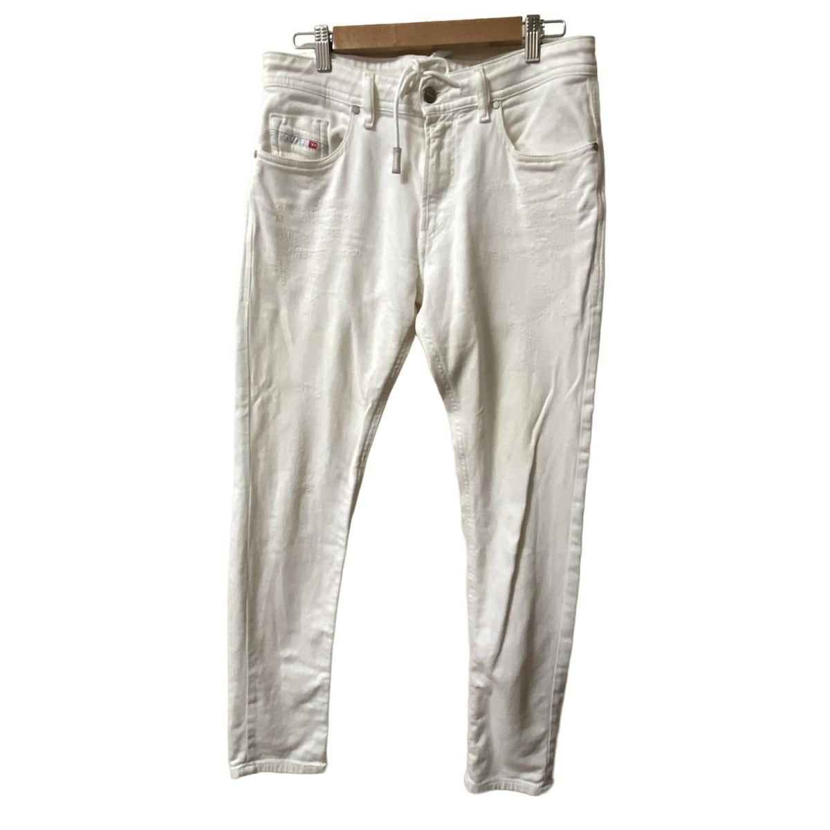 DIESEL ディーゼル ジーンズ サイズ30 メンズ THOMMER CB-NE 白 フルレングス ダメージ加工