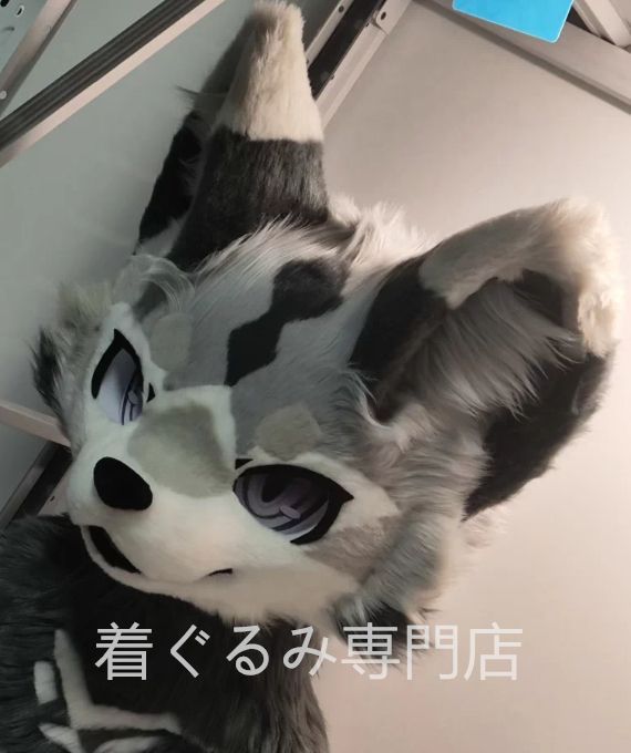 狼 着ぐるみヘッド 全頭ヘッド ケモノ ファースーツ ぬいぐるみ コスプレ コスチューム kigurumi 一点物