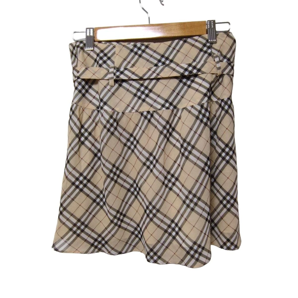 Burberry Blue Label バーバリーブルーレーベル 巻きスカート サイズ38 M レディース - ベージュ×マルチ ミニ|チェック柄