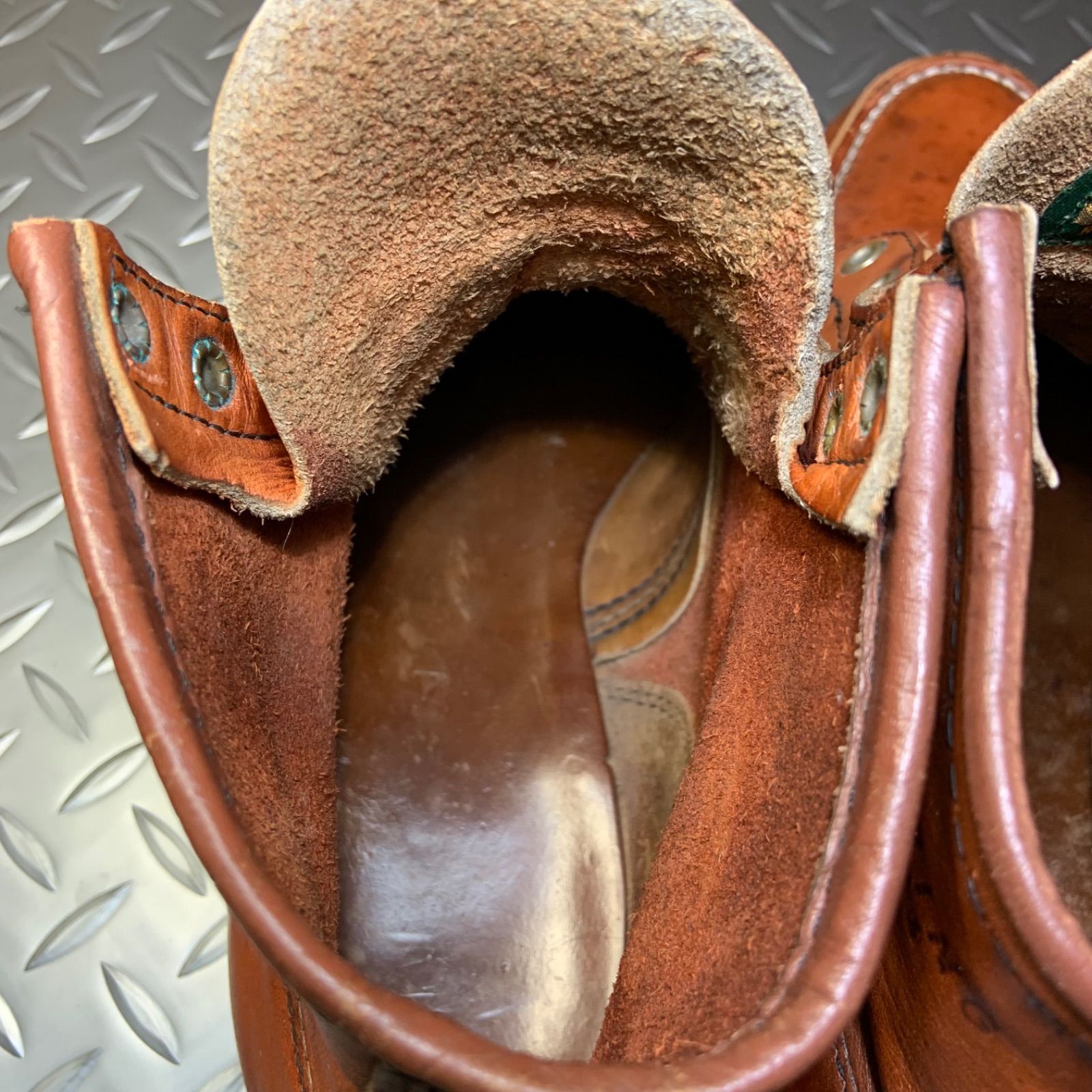 ☆REDWING 875 裏半円犬タグ 1991年製 US7E JP25㎝ VINTAGE レッド  